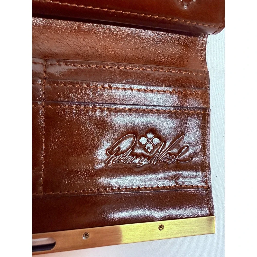 Patricia Nash Cauchy English Country Floral Wallet Olive Green Rose MSRP$119
